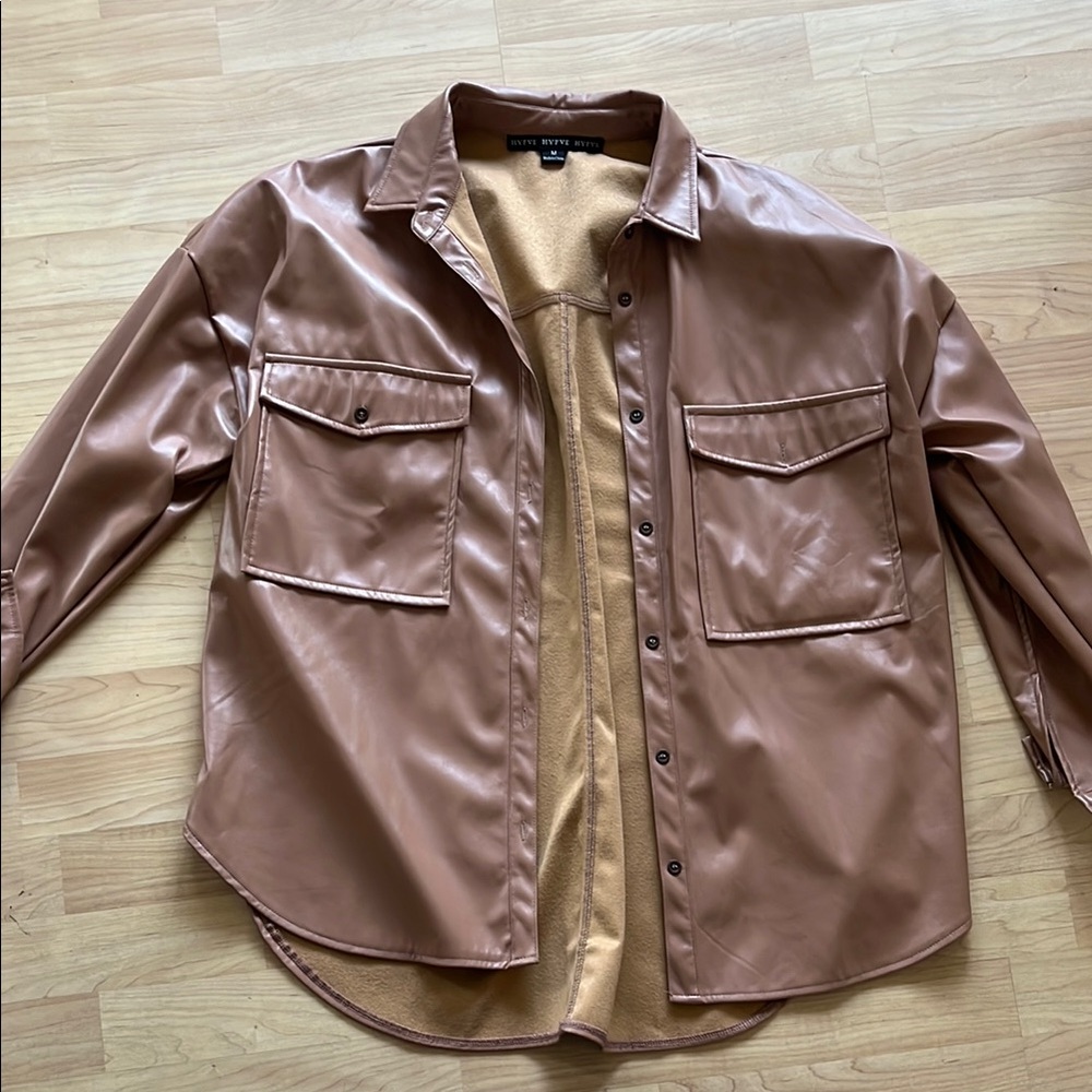 Faux leather jacket